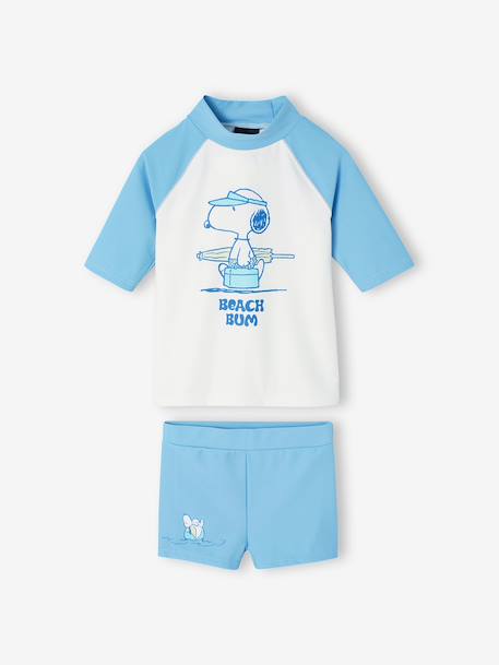SNOOPY UV-protective swimsuit for boys sky blue - vertbaudet enfant 