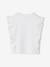 Short-sleeved frill t-shirt for girls ecru - vertbaudet enfant 