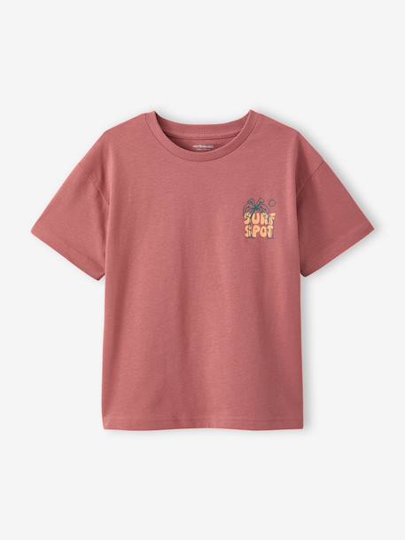 T-shirt garçon motifs devant et dos anthracite+blanc+bleu ciel+bleu océan+bois de rose - vertbaudet enfant 