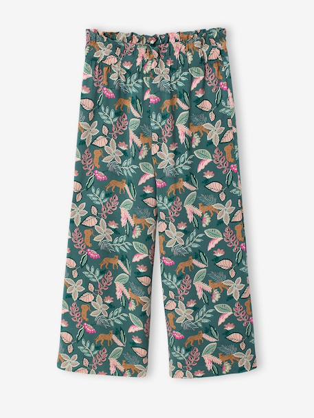 Girl's T-shirt and wide-leg trouser set blush+ecru - vertbaudet enfant 