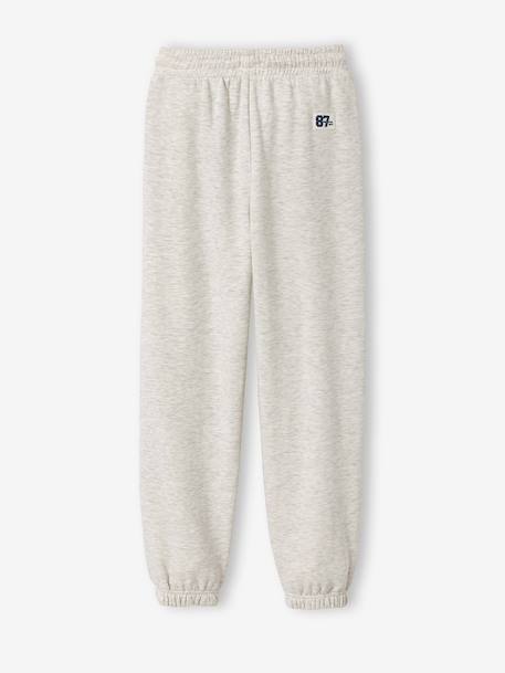 Girl's loose joggers marl grey - vertbaudet enfant 