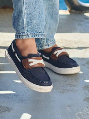 -Chaussures bateau enfant garçon à scratch