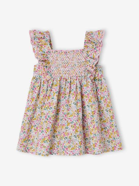 Baby dress with matching organic cotton knickers multicoloured - vertbaudet enfant 