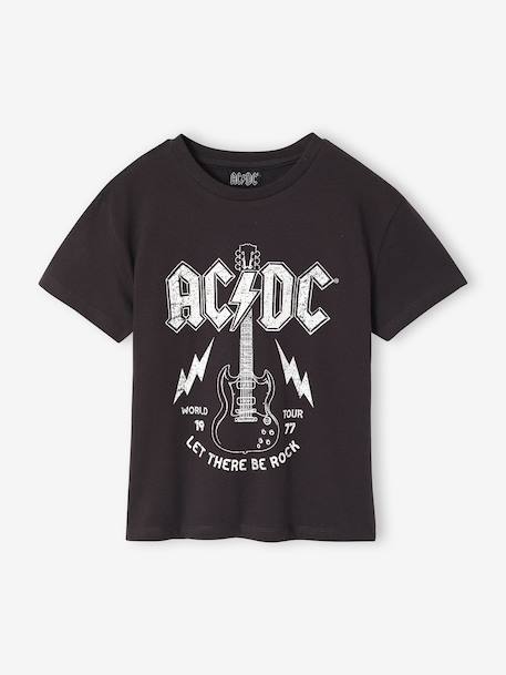 ACDC short-sleeved rock t-shirt for boys anthracite - vertbaudet enfant 