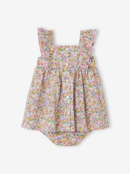 Baby dress with matching organic cotton knickers multicoloured - vertbaudet enfant 