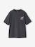 T-shirt oversize garçon coton anthracite - vertbaudet enfant 