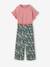 Girl's T-shirt and wide-leg trouser set blush+ecru - vertbaudet enfant 