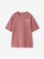 Oversized cotton t-shirt for boys anthracite+old rose - vertbaudet enfant 