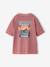Oversized cotton t-shirt for boys anthracite+old rose - vertbaudet enfant 