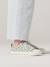Trainers in Fancy Fabric, for Girls blush+printed green - vertbaudet enfant 