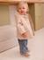Leather baby trainers with hook and loop fasteners pale pink - vertbaudet enfant 