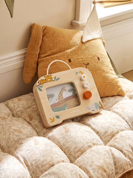FSC® wooden musical television yellow - vertbaudet enfant 