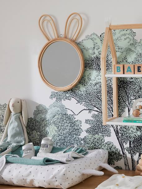 Rattan Mirror, Rabbit Light Wood - vertbaudet enfant 