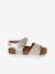 Leather buckle sandals gold+pale pink - vertbaudet enfant 