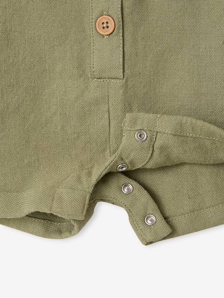 Boys' bodysuit and dungaree set khaki - vertbaudet enfant 
