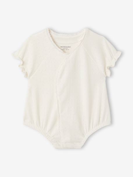 Pack of 2 baby girl playsuits ecru - vertbaudet enfant 