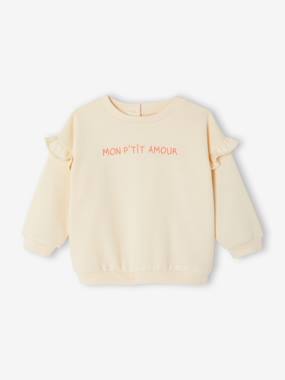 Baby-Jumpers, Cardigans & Sweaters-Sweaters-Customisable baby girl's sweatshirt