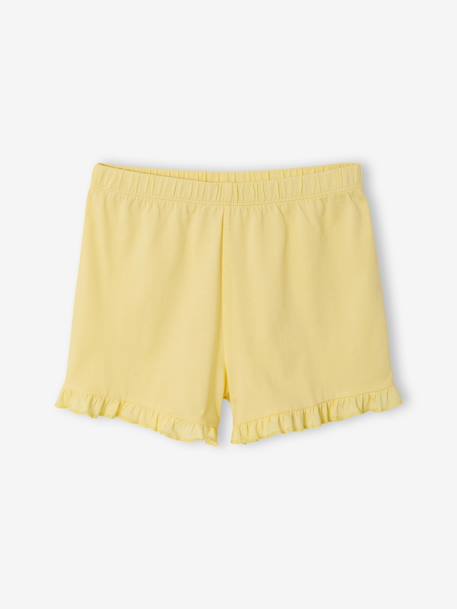Pack of 2 short-sleeved pyjamas for girls pale yellow - vertbaudet enfant 