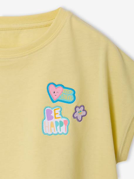 Girl's short-sleeved t-shirt pale yellow - vertbaudet enfant 