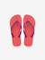 Brasil logo Flip-Flops, HAVAÏANAS, for Children coral+ink blue+navy blue - vertbaudet enfant 