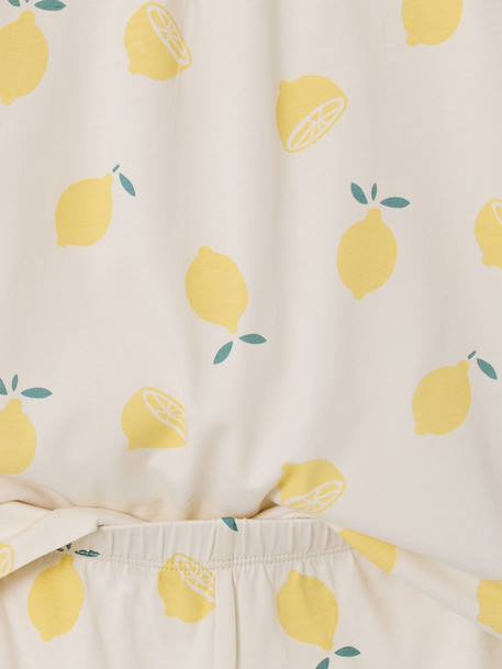 Pack of 2 short-sleeved pyjamas for girls pale yellow - vertbaudet enfant 