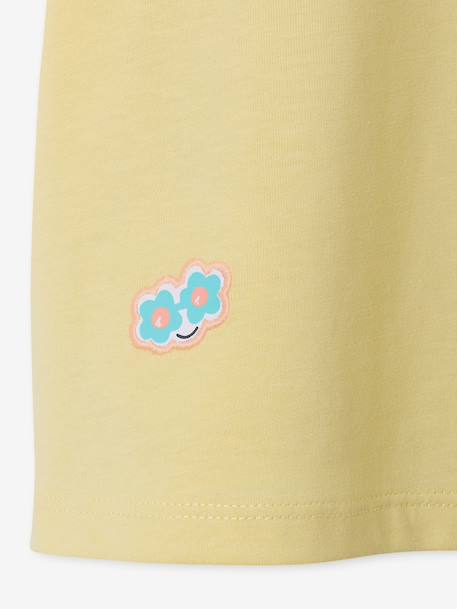 Girl's short-sleeved t-shirt pale yellow - vertbaudet enfant 