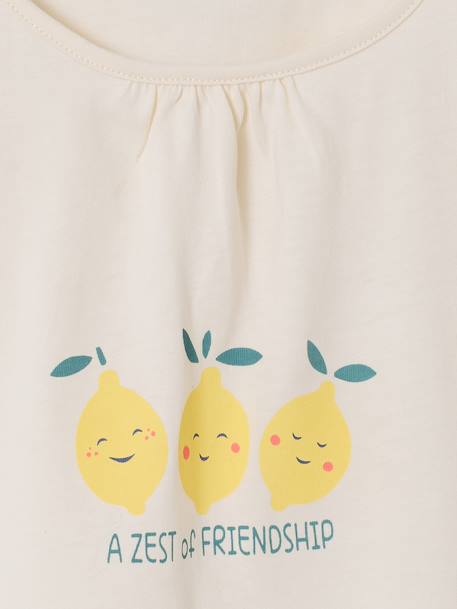 Pack of 2 short-sleeved pyjamas for girls pale yellow - vertbaudet enfant 
