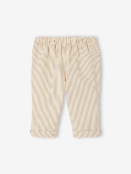 Elasticated waist trousers for baby boys beige - vertbaudet enfant 