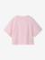 Cropped short-sleeved T-shirt for girls beige+ecru+rosy - vertbaudet enfant 