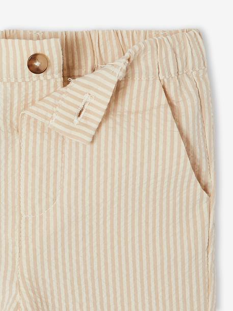 Elasticated waist trousers for baby boys beige - vertbaudet enfant 