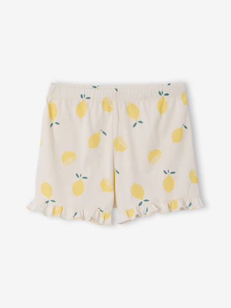 Pack of 2 short-sleeved pyjamas for girls pale yellow - vertbaudet enfant 
