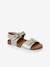 Leather buckle sandals gold+pale pink - vertbaudet enfant 