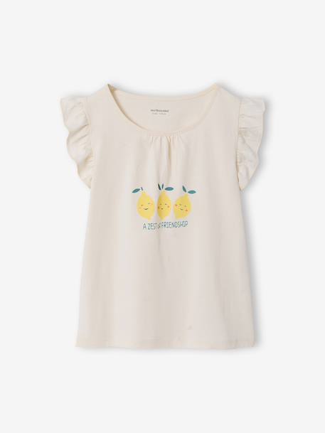Pack of 2 short-sleeved pyjamas for girls pale yellow - vertbaudet enfant 