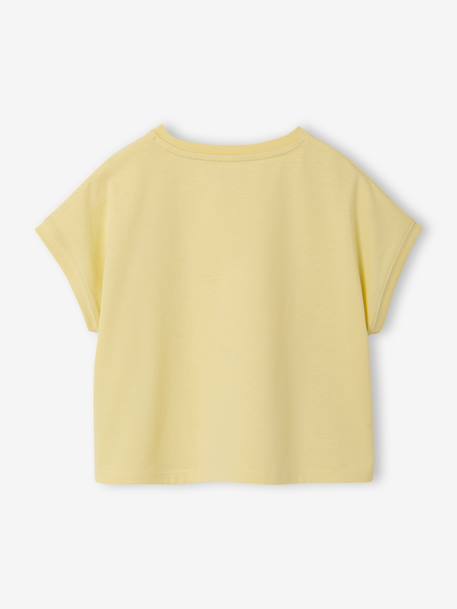 Girl's short-sleeved t-shirt pale yellow - vertbaudet enfant 