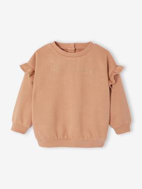 Baby-Jumpers, Cardigans & Sweaters-Sweaters-Customisable baby girl's sweatshirt