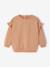 Customisable baby girl's sweatshirt pecan nut+vanilla - vertbaudet enfant 
