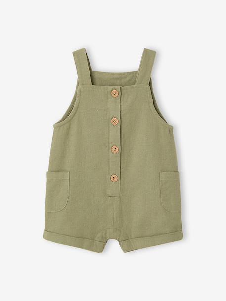 Boys' bodysuit and dungaree set khaki - vertbaudet enfant 
