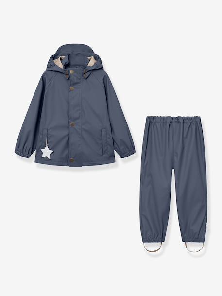 Children's rain jacket and trouser set MATREINAR MINI A TURE deep blue+green - vertbaudet enfant 