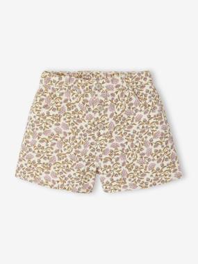 -Short twill fille 
