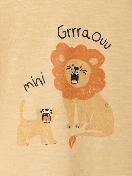 T-shirt bébé motif animalier manches courtes abricot+jaune d'or - vertbaudet enfant 
