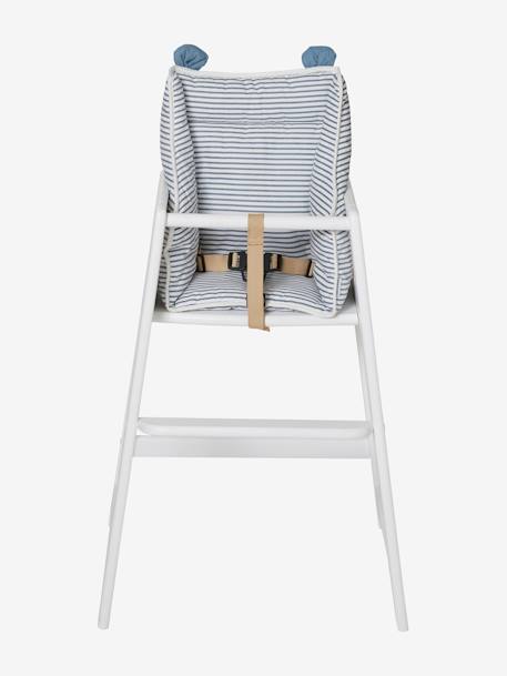 VERTBAUDET High Chair Cushion Blue Stripes+chequered green+ecru+mustard+printed beige+White - vertbaudet enfant 