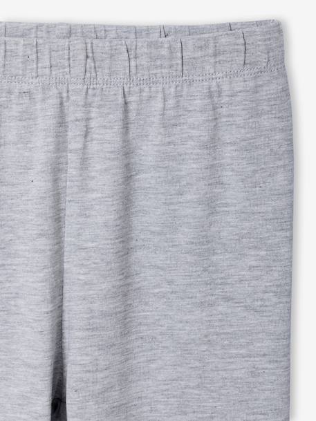 Pack of 2 Mid-Calf Leggings for Girls emerald green+marl grey+mauve - vertbaudet enfant 