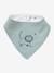 Lot 3 bavoirs bandanas en gaze de coton beige imprimé+BLANC+bleu grisé+cappuccino+écru+lot renard+lot vert panda+rose pâle+vert sauge - vertbaudet enfant 