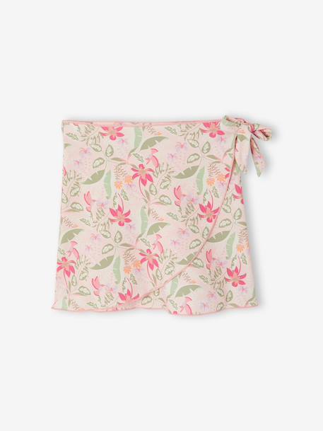 Jupe de bain fille à nouer rose pâle - vertbaudet enfant 