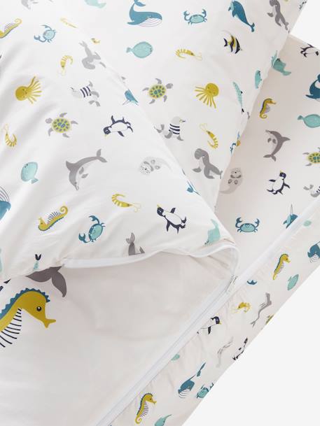 Ready-for-bed 'Easy to Tuck In', Without Duvet, MARINE ALPHABET White - vertbaudet enfant 