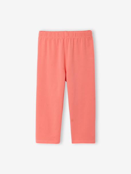Pack of 2 Mid-Calf Leggings for Girls emerald green+marl grey+mauve - vertbaudet enfant 