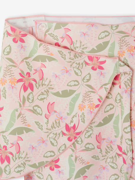 Girl's tie-side swimsuit skirt pale pink - vertbaudet enfant 