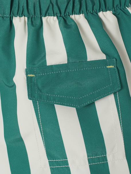 Boy's swim shorts striped green - vertbaudet enfant 