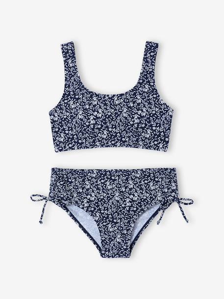 Maillot de bain 2 pièces fille marine - vertbaudet enfant 