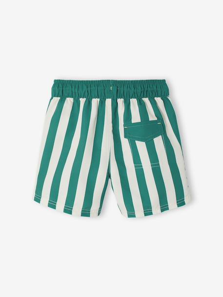 Boy's swim shorts striped green - vertbaudet enfant 